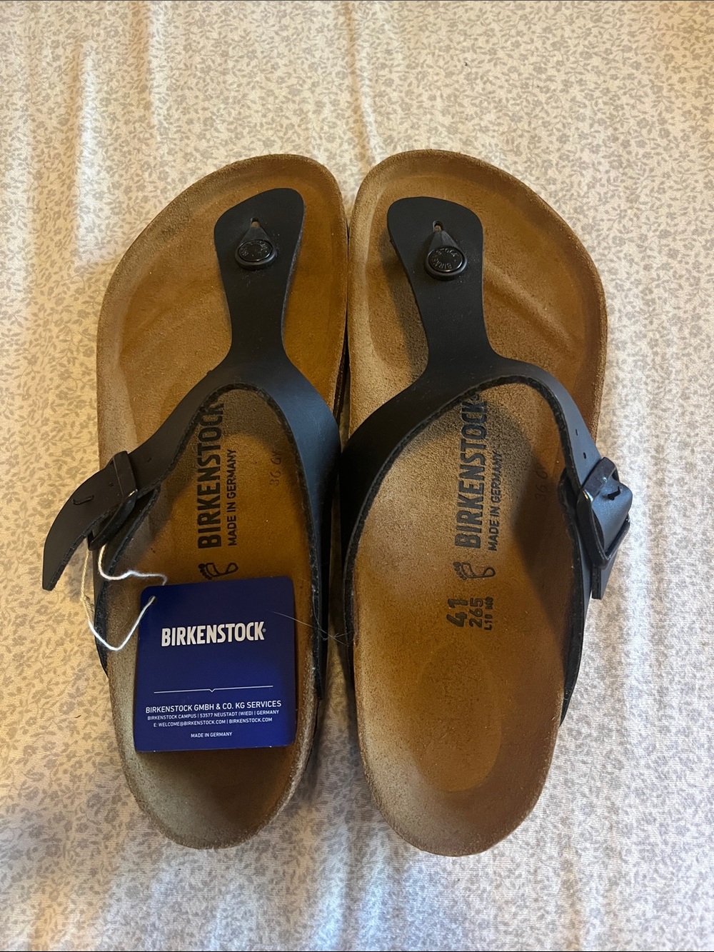 Black Birkenstock Gizeh- size W 10
